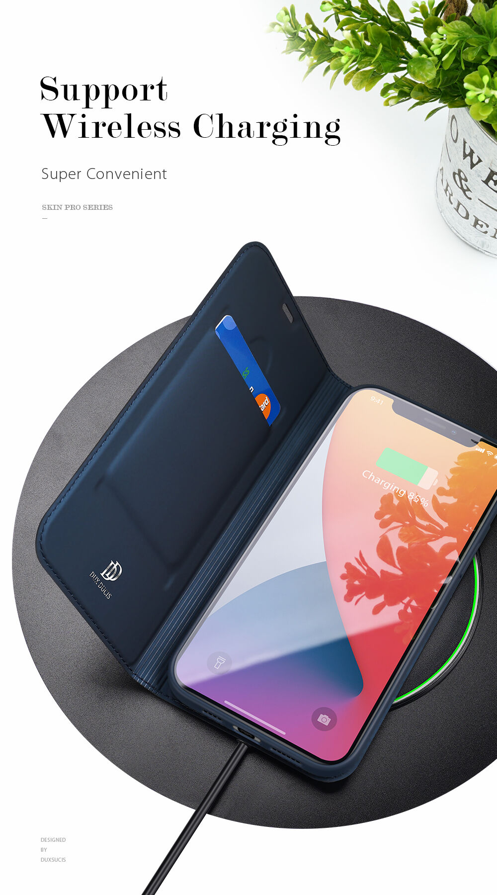 DUX DUCIS flip cover borító - iPhone 12 Pro Max - fekete