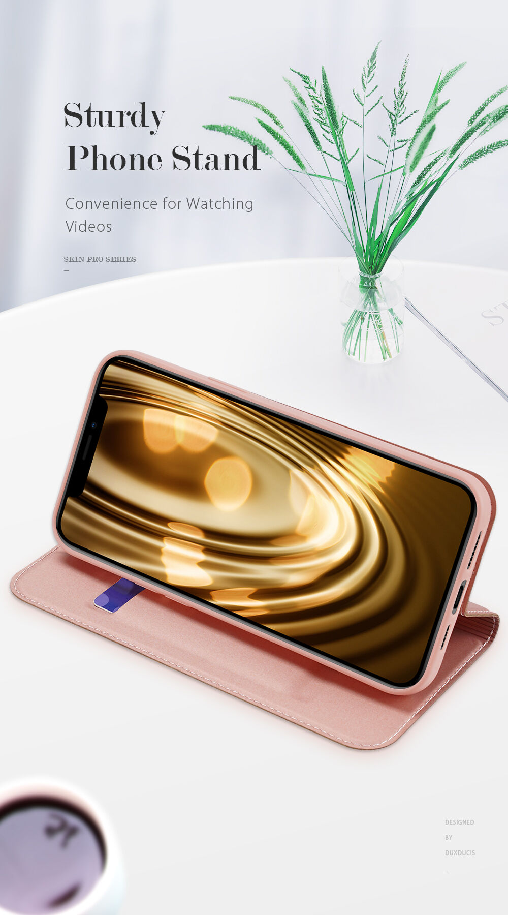DUX DUCIS flip cover borító - iPhone 12 Pro Max - fekete