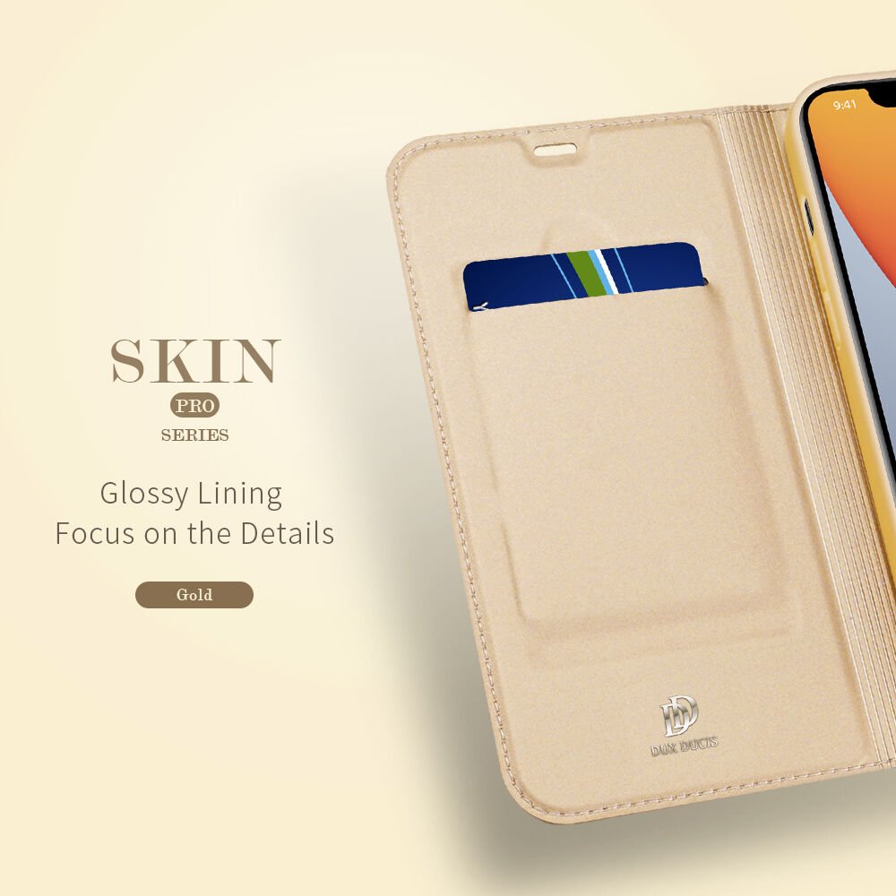 DUX DUCIS flip cover borító - iPhone 12 mini - fekete