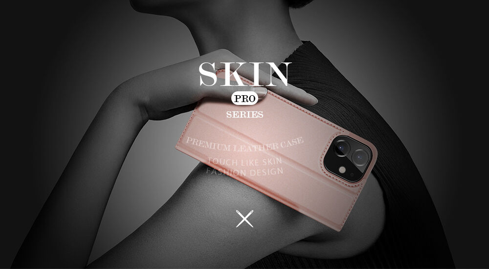 DUX DUCIS flip cover borító - iPhone 12 mini - fekete