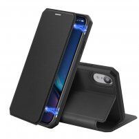 Dux Ducis pénztárcás borító - iPhone XR - fekete