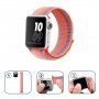 Csíkos nylon szíj - Apple Watch Ultra 49mm / 46mm / 45mm / 44mm / 42mm - neon narancssárga