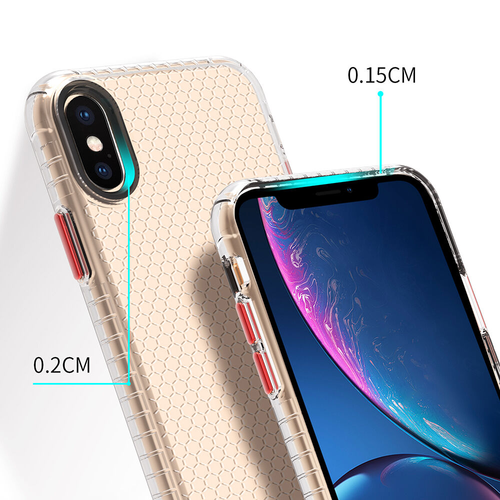 Transzparens tok méhsejt mintával - iPhone X / XS - fekete