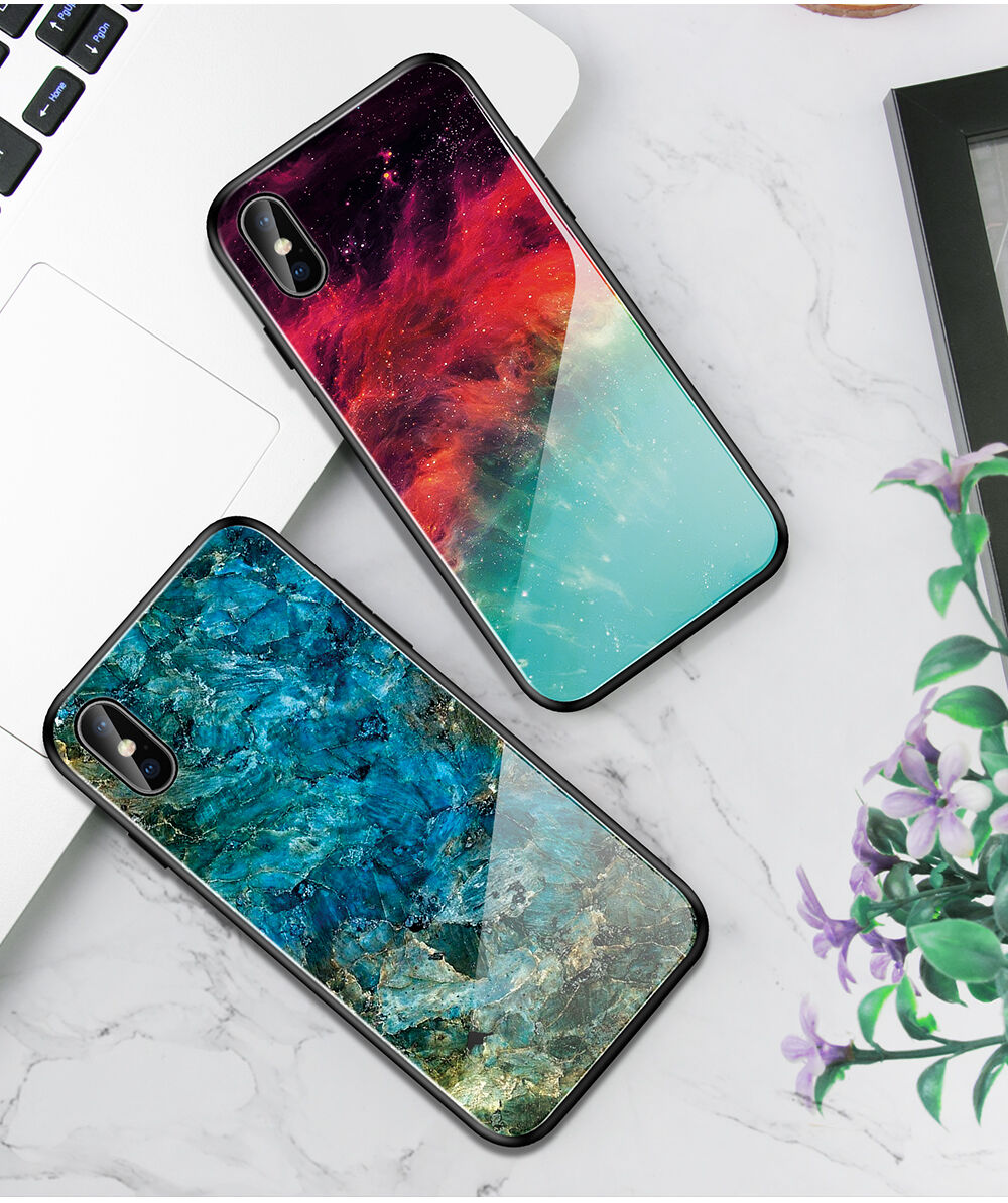 Tok üveg hátsó résszel - iPhone X / XS - színes köd