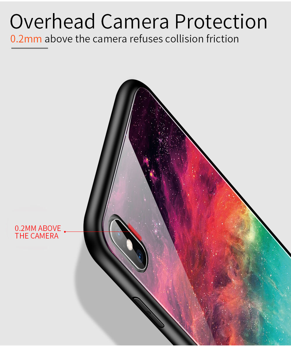 Tok üveg hátsó résszel - iPhone X / XS - színes köd
