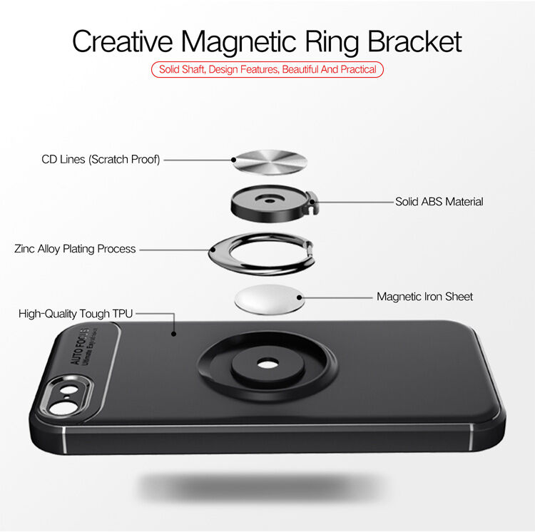 Tok fém állvánnyal mely alkalmas mágneses tartóba - iPhone 5 / 5S / SE (2016) - piros