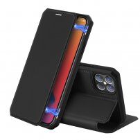 Dux Ducis pénztárcás borító - iPhone 12 Pro Max - fekete