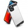 Tartós tok iPhone 12 / 12 Pro - csiszolt textúra - fehér