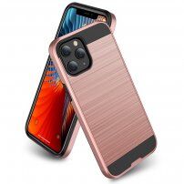 Tartós tok iPhone 12 mini - csiszolt textúra - rózsaszín-arany