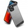 Tartós tok iPhone 12 mini - csiszolt textúra - ezüst