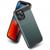 Tartós tok iPhone 12 Pro Max - csiszolt textúra - sötétkék
