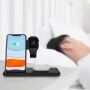 Q20 4 az 1-ben összecsukható vezeték nélküli állvány iPhone / Apple Watch / AirPods készülékekhez Lightning csatlakozóval - 15W - fehér