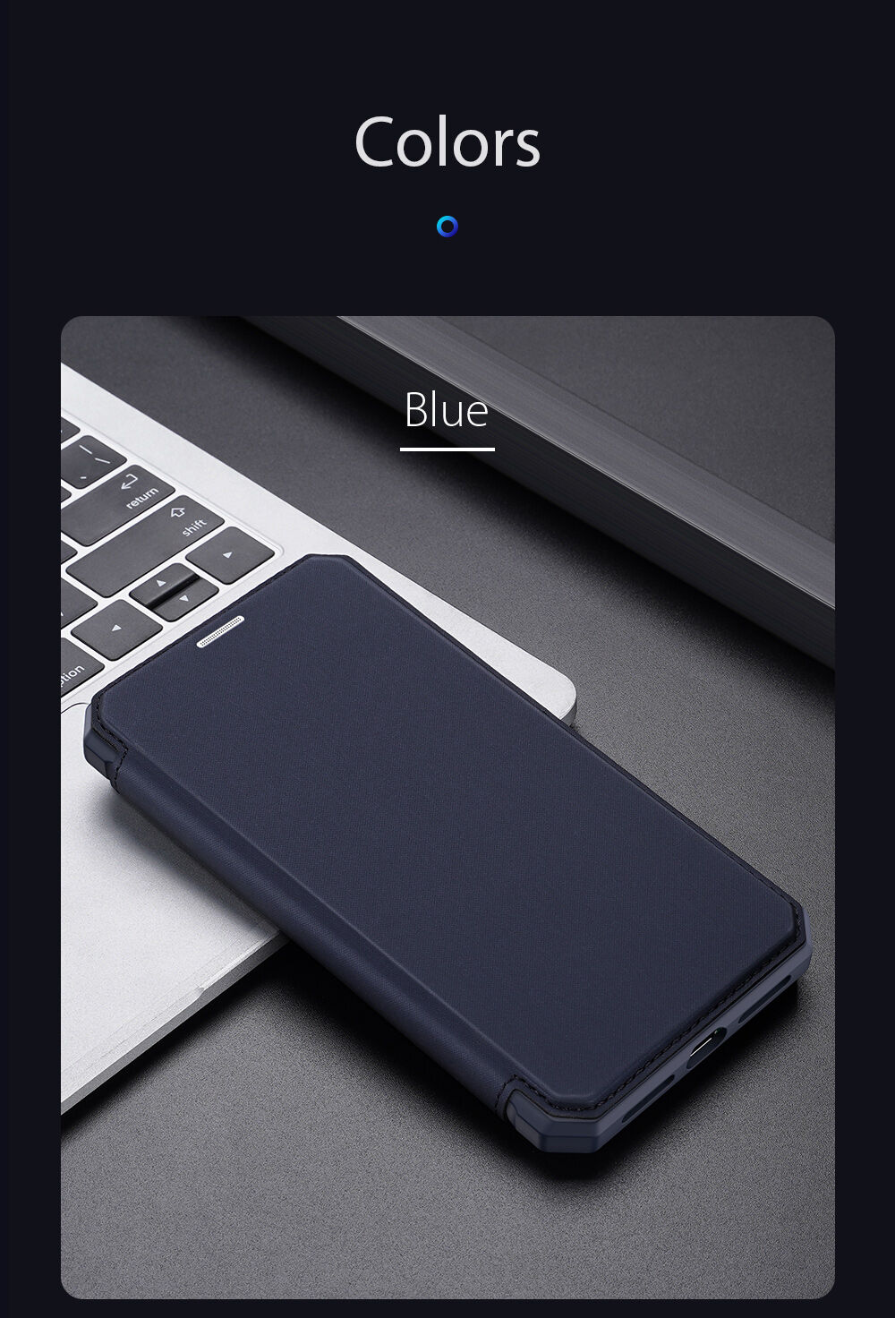 Dux Ducis pénztárcás borító - iPhone 7 / 8 / SE (2020/2022) - fekete