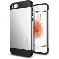 Spigen vékony Armor védőtok Apple iPhone SE (2016) / 5S / 5 - ezüst