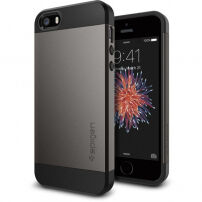 Spigen vékony Armor védőtok Apple iPhone SE (2016) / 5S - szürke