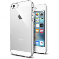 Spigen ultravékony edzett tok Apple iPhone SE (2016) / 5S készülékre - átlátszó