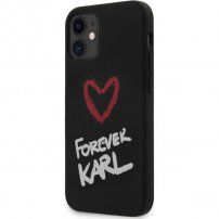 Karl Lagerfeld Forever szilikon tok - iPhone 12 mini - fekete