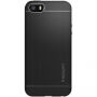 Spigen Neo exkluzív védőtok Apple iPhone SE (2016) / 5S - fekete-ezüst