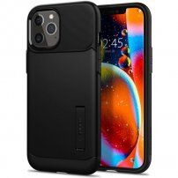 Spigen Slim Armor tok állvánnyal - iPhone 12 Pro Max - fekete