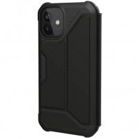 UAG Metropolis SATN flip cover borító - iPhone 12 mini - fekete