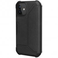 UAG Metropolis LTHR flip cover borító - iPhone 12 mini - fekete