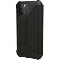 UAG Metropolis SATN flip cover borító - iPhone 12 / 12 Pro - fekete