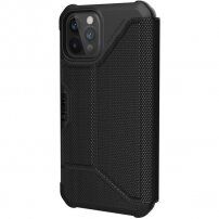UAG Metropolis FIBR flip cover borító - iPhone 12 / 12 Pro - fekete
