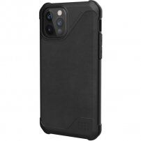 UAG Metropolis LT LTHR flip cover borító - iPhone 12 / 12 Pro - fekete