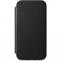 Nomad Folio bőr flip cover borító - iPhone 12 mini - fekete