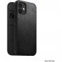Nomad Folio bőr flip cover borító - iPhone 12 mini - fekete