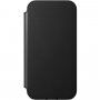 Nomad Folio bőr flip cover borító - iPhone 12 / 12 Pro - fekete