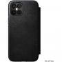 Nomad Folio bőr flip cover borító - iPhone 12 Pro Max - fekete