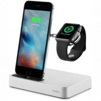 Belkin Valet töltő beépített töltéssel Apple Watch és iPhone készülékekhez - ezüst