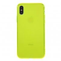 Neon tok puha műanyagból - iPhone X / XS - sárga