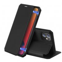 Dux Ducis pénztárcás borító - iPhone 12 mini - fekete