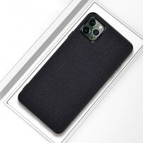 Tok textil felülettel - iPhone 12 Pro Max - fekete