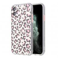Tok leopárd mintával - iPhone 11 Pro Max - rózsaszín