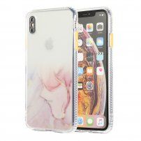 Tartós karcálló márvány mintás tok - iPhone XS Max - rózsaszín