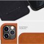 Nillkin Qin PU műbőr pénztárca borító - iPhone 12 / 12 Pro - fekete