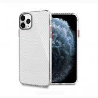 Tok méhsejt szerkezettel - iPhone 12 mini - transzparens piros