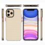 Tok méhsejt szerkezettel - iPhone 12 mini - transzparens piros