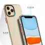 Tok méhsejt szerkezettel - iPhone 12 mini - transzparens piros