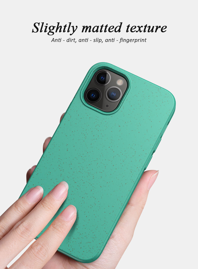 Matt ökológiailag lebomló tok - iPhone 12 mini - sárga