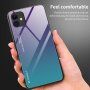 Tok üveg hátsó résszel - iPhone 12 Pro Max - zöld-azúrkék