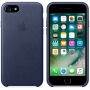 Eredeti bőr tok Apple iPhone 7 készülékre - éjféli kék
