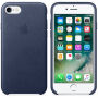 Eredeti bőr tok Apple iPhone 7 készülékre - éjféli kék