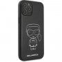 Karl Lagerfeld Embossed PU műbőr tok - iPhone 12 Pro Max - fekete