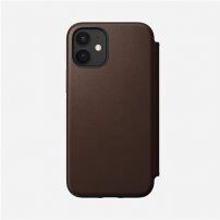 Nomad Folio Leather bőr flip cover borító - iPhone 12 mini - barna