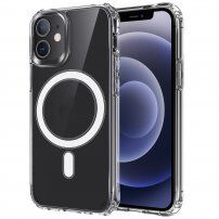 Kristálytiszta átlátszó tok mágneses gyűrűvel - iPhone 12 Pro Max - transzparens