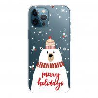 Transzparens tok puha műanyagból - iPhone 11 Pro - jegesmedve sapkában